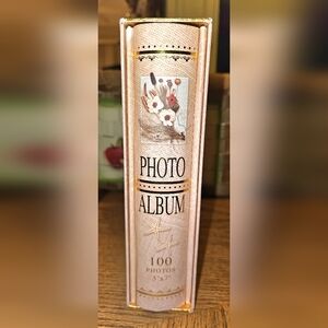 New Elegant Photo Album with Floral Design. Comes in matching box.